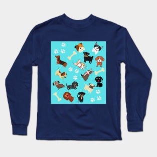 Cute Dog Print Long Sleeve T-Shirt